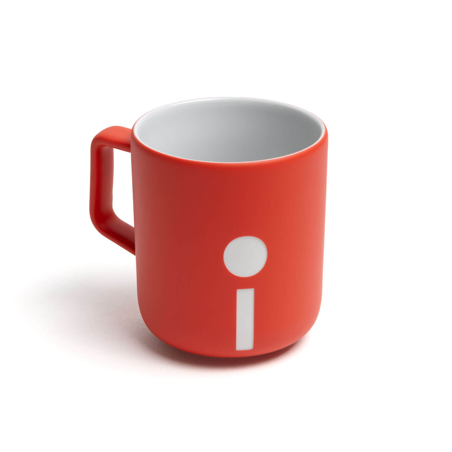 Rote weinor Tasse mit weißem Markenzeichen